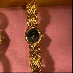 Seiko Women's Black and Gold Watch